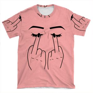 Middle Finger/Eyes AOP T-shirt Tee