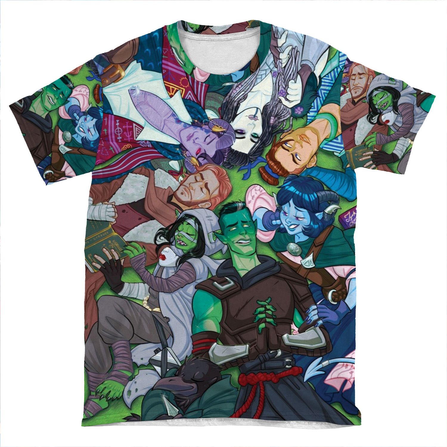 Mighty Nein Cuddlepile AOP T-shirt Tee