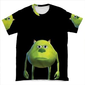 Mike Wazowski Sulivan Face Meme AOP T-shirt Tee