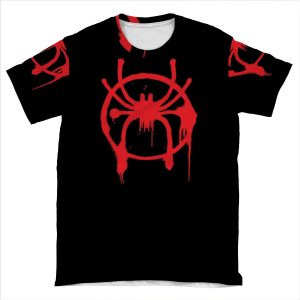 Miles Morales Into The Spider-Verse Logo AOP T-shirt Tee