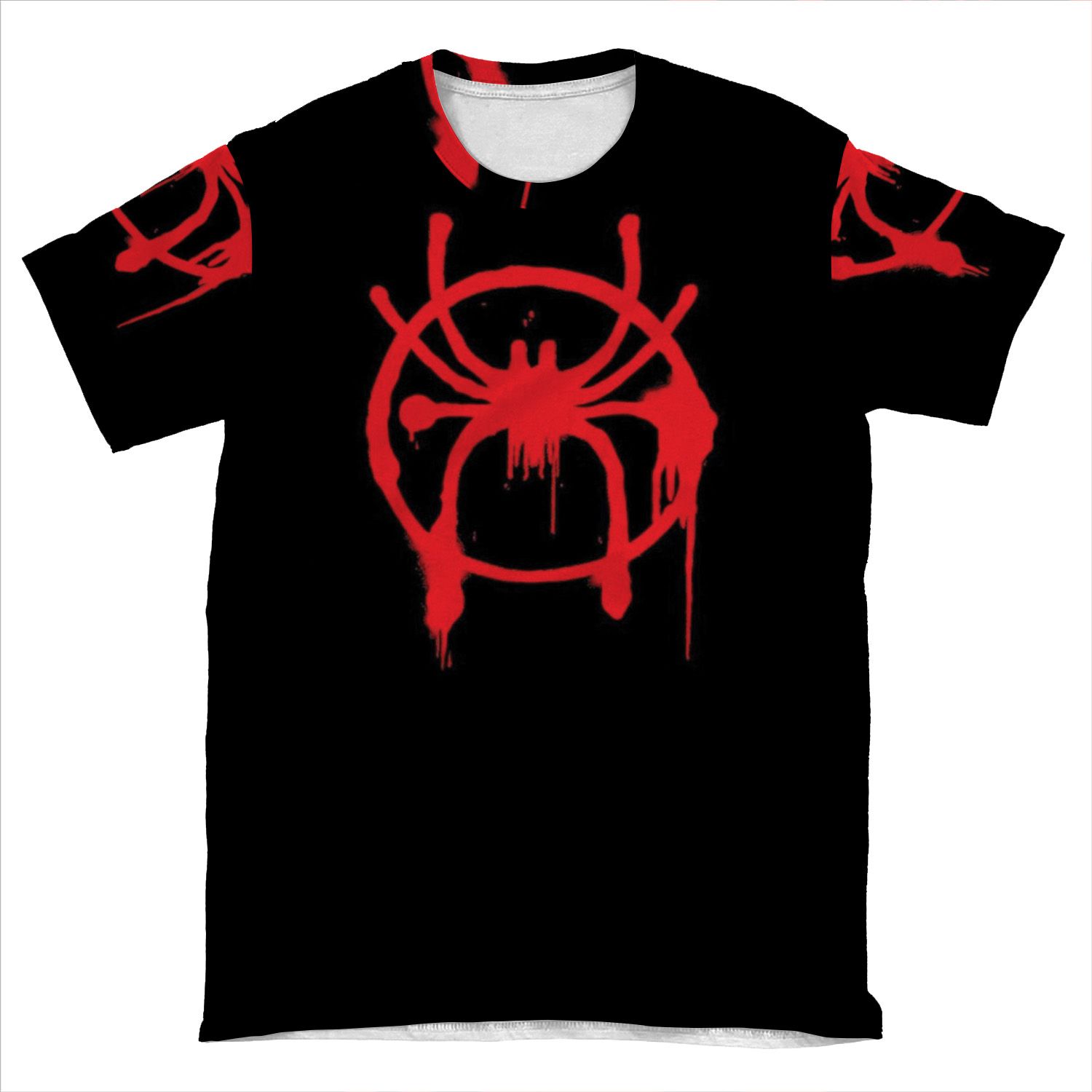 Miles Morales Into The Spider-Verse Logo AOP T-shirt Tee