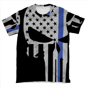 Military Skull [Tactical Flag] AOP T-shirt Tee