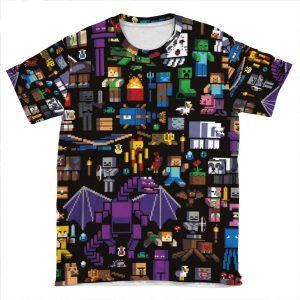 Minecraft Mob I AOP T-shirt Tee