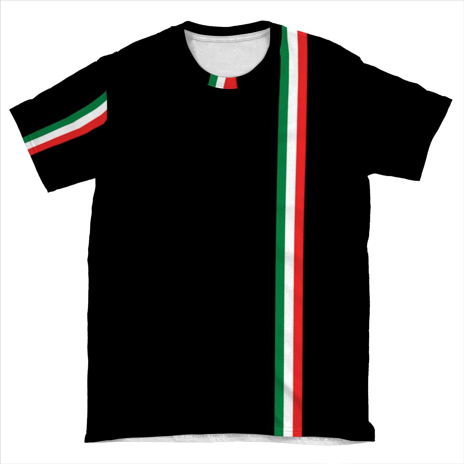 Minimalist Italian Flag (Italy) AOP T-shirt Tee