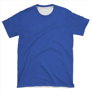 Minimalist Solid Color Neon Bright Fluorescent Blue AOP T-shirt Tee