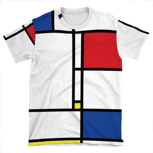 Mondrian Minimalist De Stijl Modern Art Fatfatin AOP T-shirt Tee