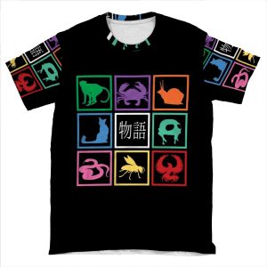 Monogatari AOP T-shirt Tee