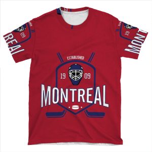 Montreal Canadiens Hockey Design AOP T-shirt Tee