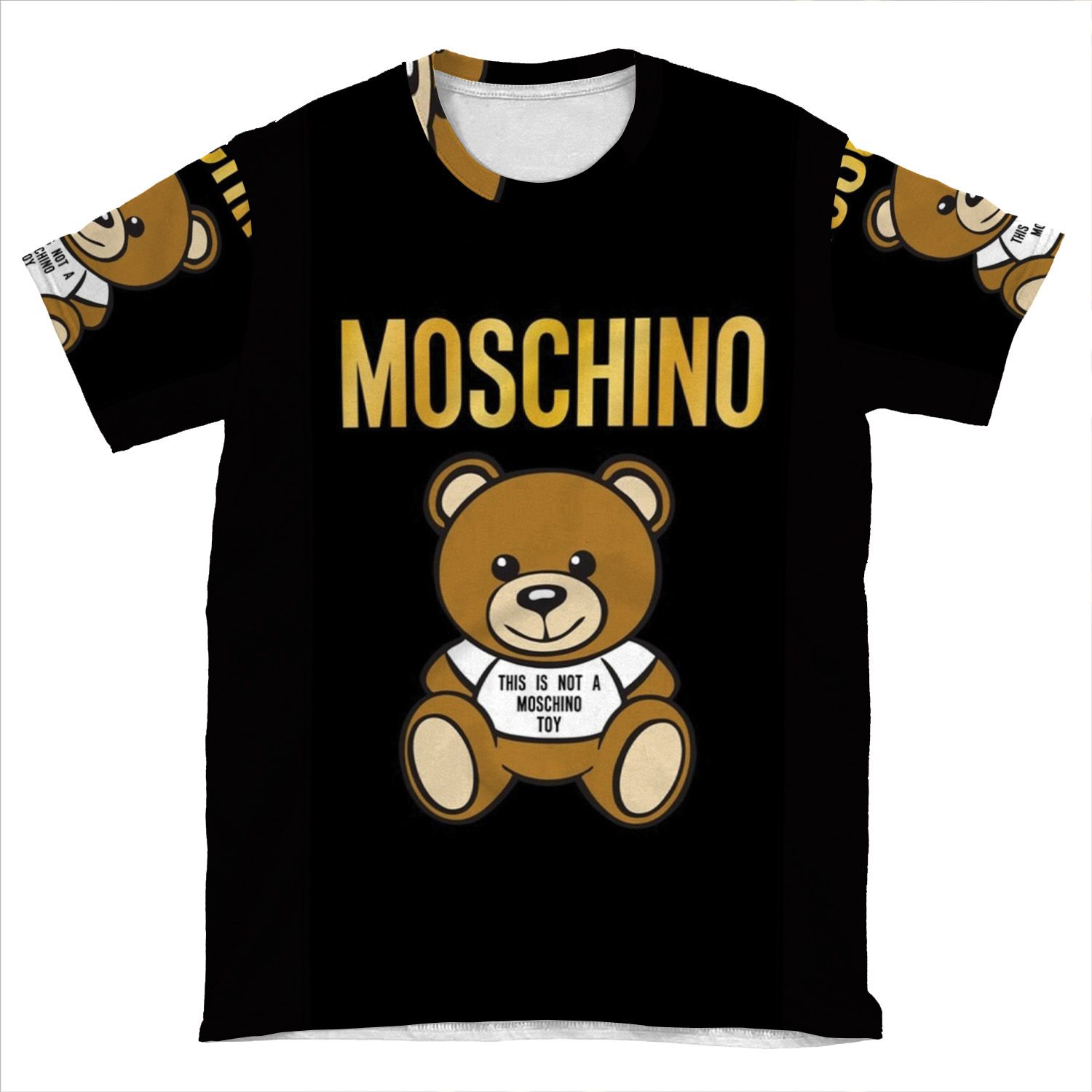 Moschino Bear Logo AOP T-shirt Tee - Chief T-shirt
