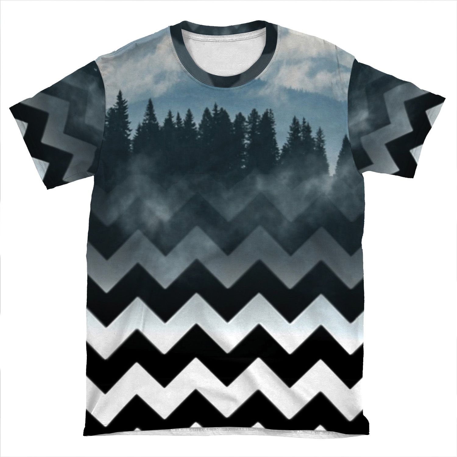 Mountains-Chevron AOP T-shirt Tee