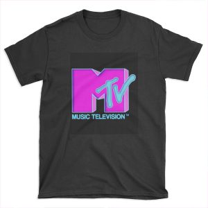 MTV - Neon 80s design T-shirt Tee