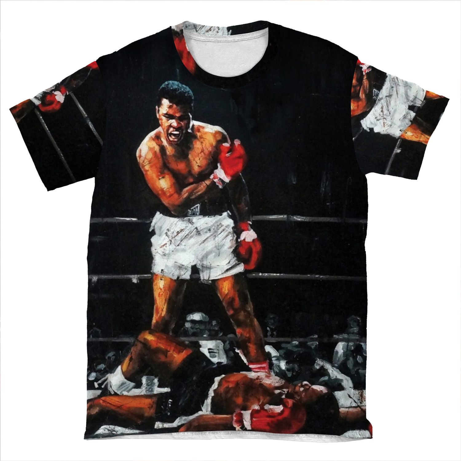 Muhammad Ali Knocks Out Sonny Liston AOP T-shirt Tee