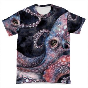Multicolor Octopus AOP T-shirt Tee
