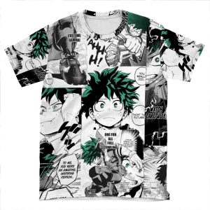 My Hero Academia Deku Manga Collage AOP T-shirt Tee