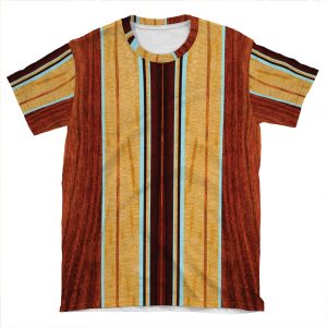 Nalu Hou Faux Koa Wood Hawaiian Surfboard - Aqua AOP T-shirt Tee