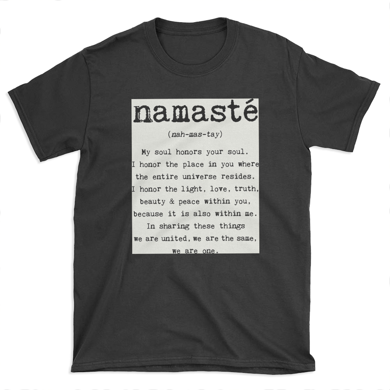 Namaste. T-shirt Tee