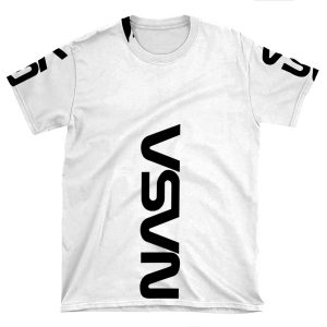 Nasa Black Logotype (Worm) Insignia AOP T-shirt Tee