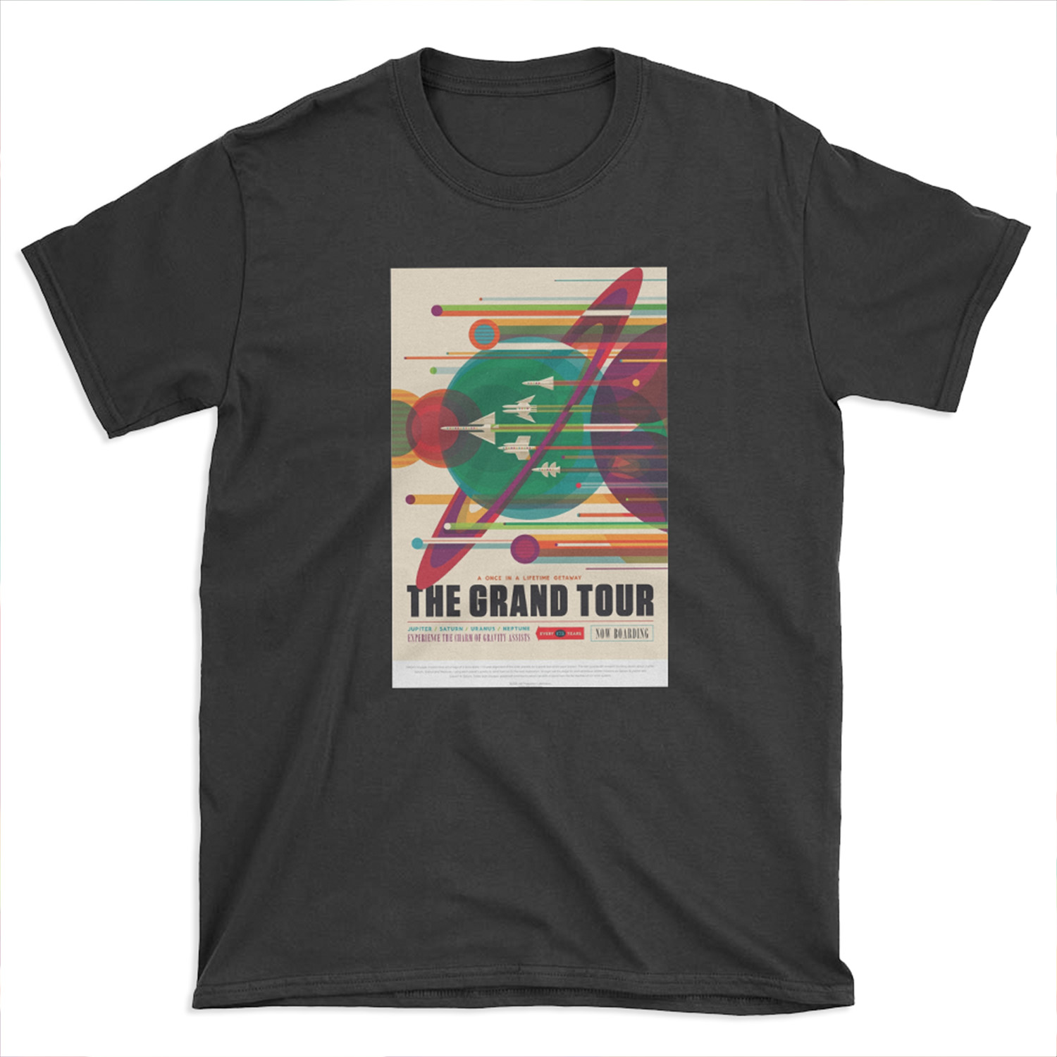 NASA JPL Space Tourism: The Grand Tour (8K resolution) T-shirt Tee