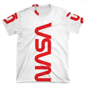 Nasa Red Worm Logo AOP T-shirt Tee