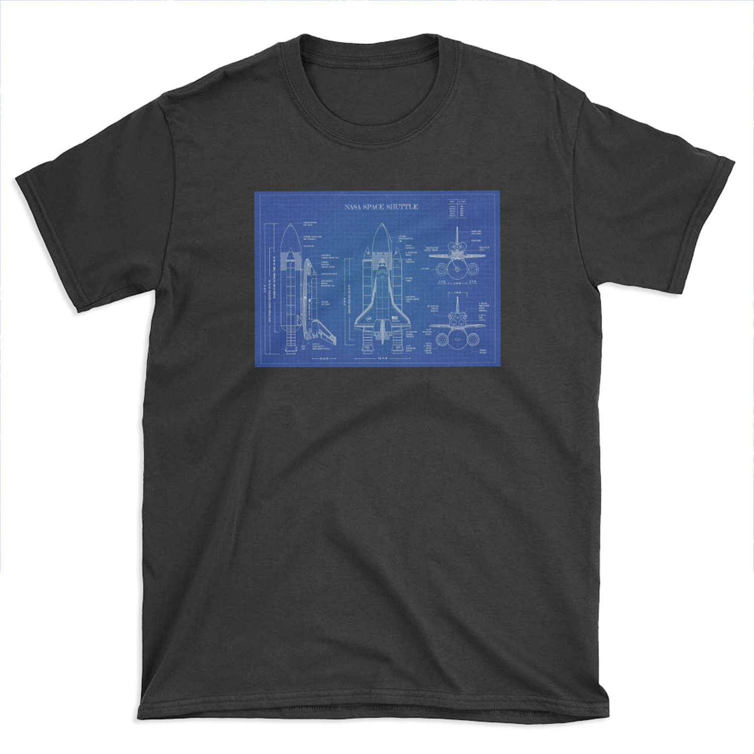 NASA Space Shuttle (Blueprint) T-shirt Tee