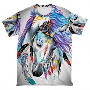 Native American Horse AOP T-shirt Tee