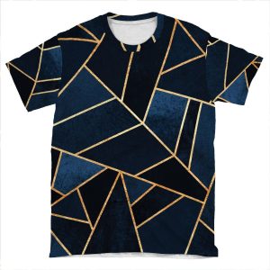 Navy Stone AOP T-shirt Tee