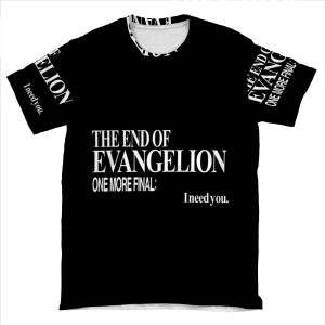 Neon Genesis Evangelion - I Need You. AOP T-shirt Tee