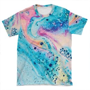 Neon Marble Effect AOP T-shirt Tee