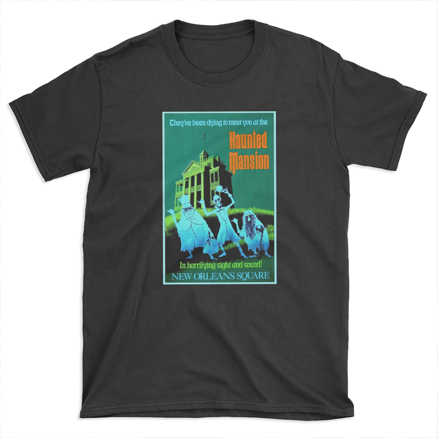 NEW ORLEANS : Vintage Haunted Mansion Advertising Print T-shirt Tee