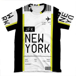 New York Boarding Pass AOP T-shirt Tee