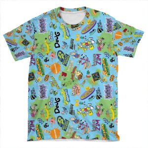 Nicktoons Hawaiian Print-A-Palooza! AOP T-shirt Tee