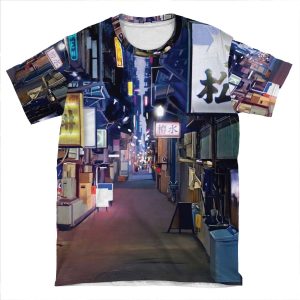 Night In Japan AOP T-shirt Tee