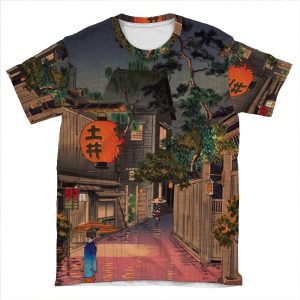 Night Street Rain AOP T-shirt Tee