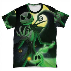 Nightmare Before Christmas Skellington AOP T-shirt Tee