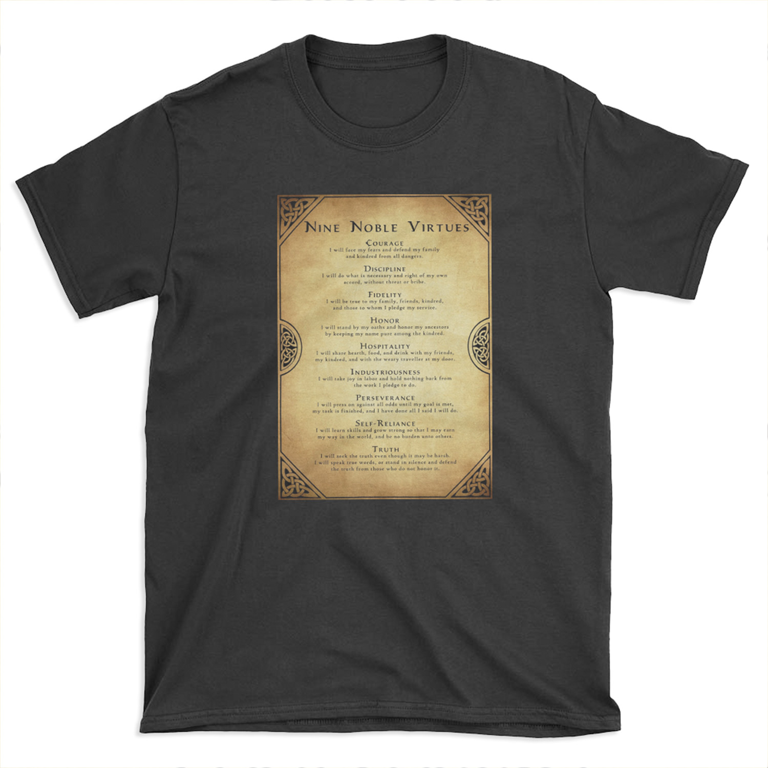 Nine Noble Virtues T-shirt Tee