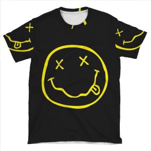 Nirvana Smiley Face AOP T-shirt Tee