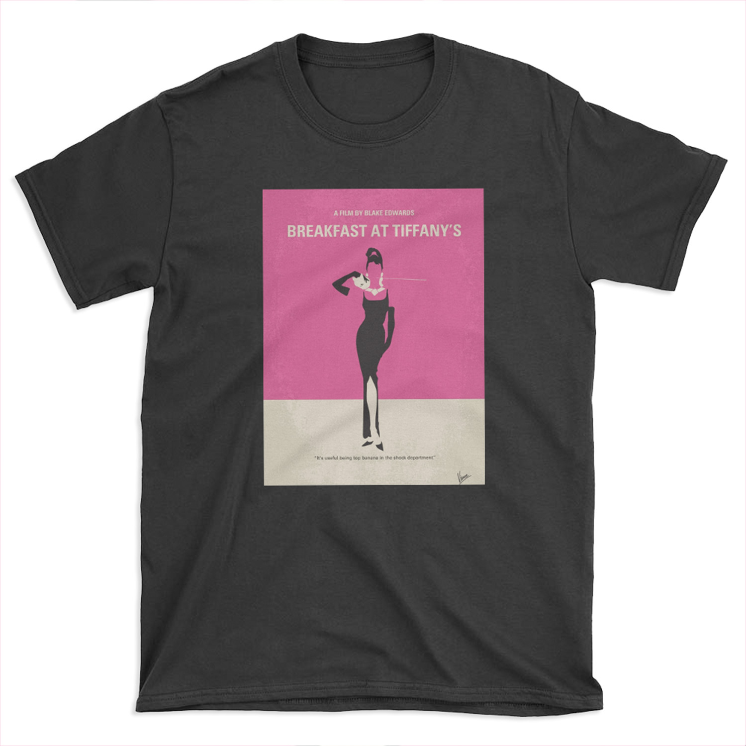 No204- Breakfast at Tiffanys minimal movie poster T-shirt Tee