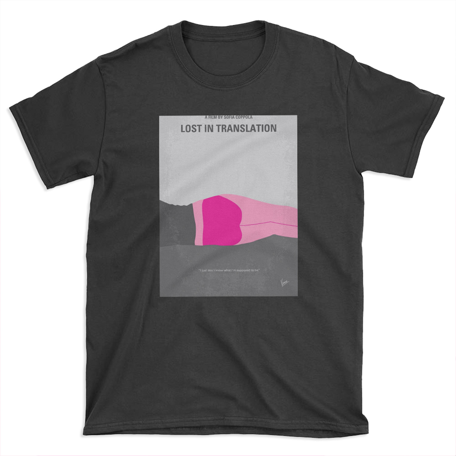 No287- Lost in Translation minimal movie poster T-shirt Tee
