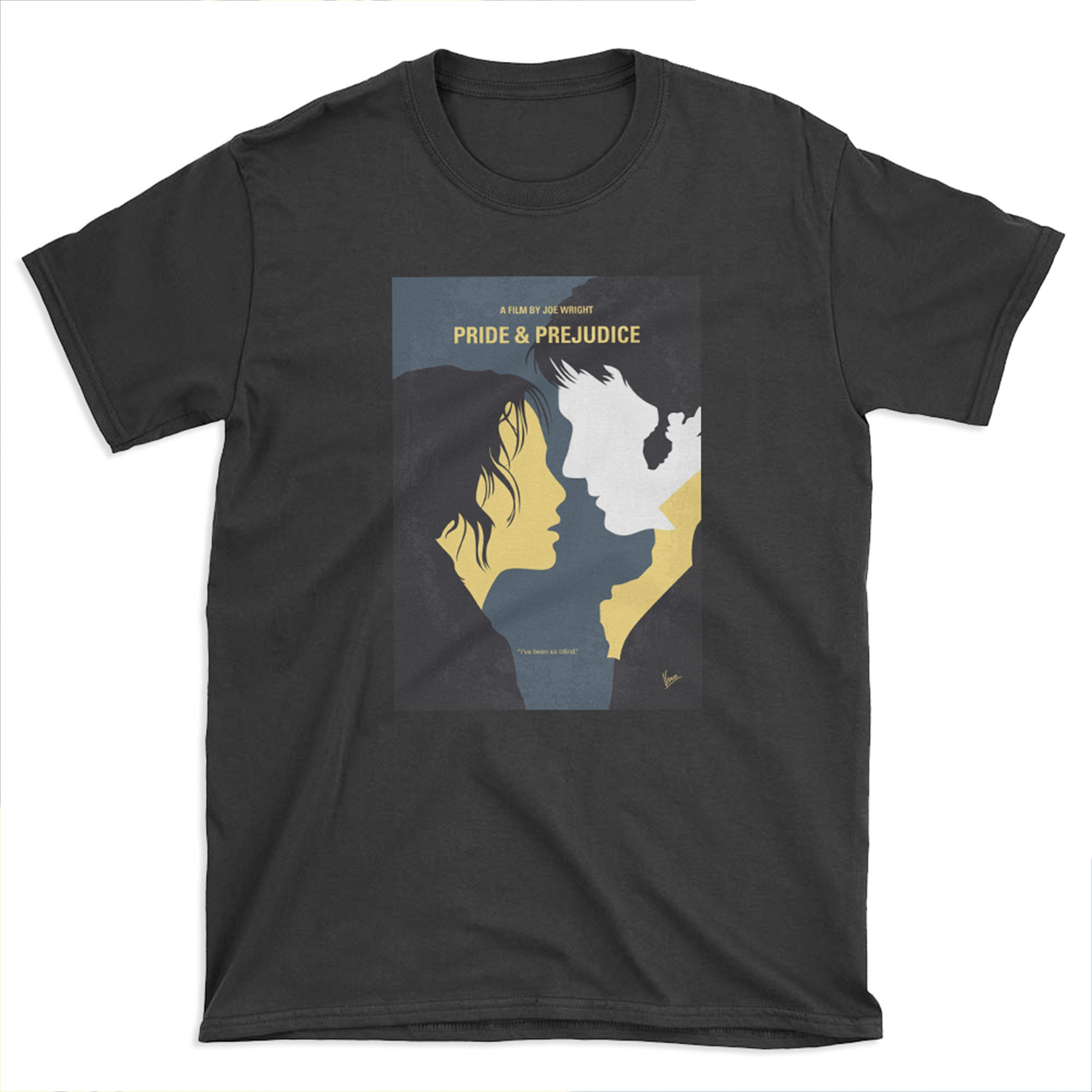 No584- Pride and Prejudice minimal movie poster T-shirt Tee