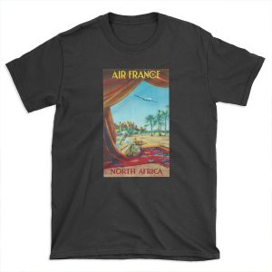 North Africa - 1950s Vintage Air France Travel T-shirt Tee
