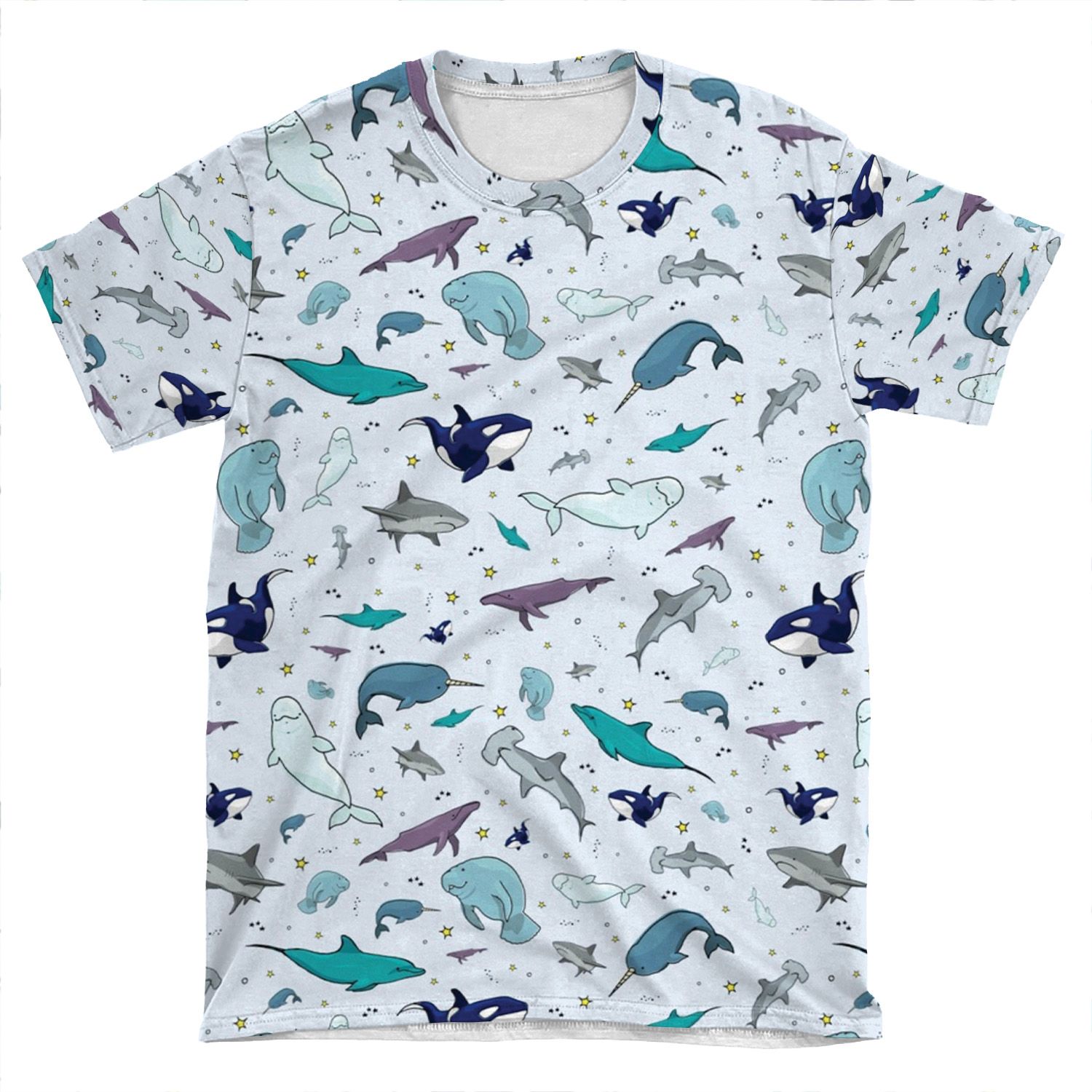 Ocean In Blue AOP T-shirt Tee