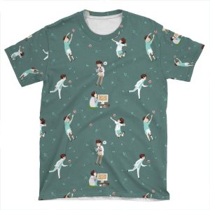 Oikawa Tooru Pattern - Green AOP T-shirt Tee