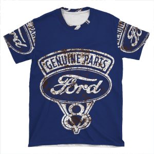 Oil Stained Ford Sign AOP T-shirt Tee