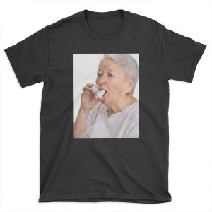 Old Lady with Inhaler T-shirt Tee