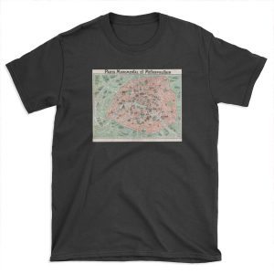 Old Map of Paris T-shirt Tee