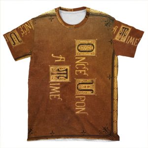 Once Upon A Time - Large Text Cover AOP T-shirt Tee