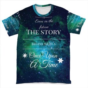 Once Upon A Time- The Lunar Chronicles- Marissa Meyer- Space AOP T-shirt Tee