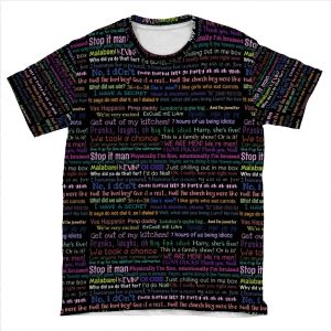 One Direction Quotes AOP T-shirt Tee