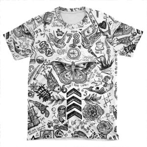 One Direction Tattoos AOP T-shirt Tee