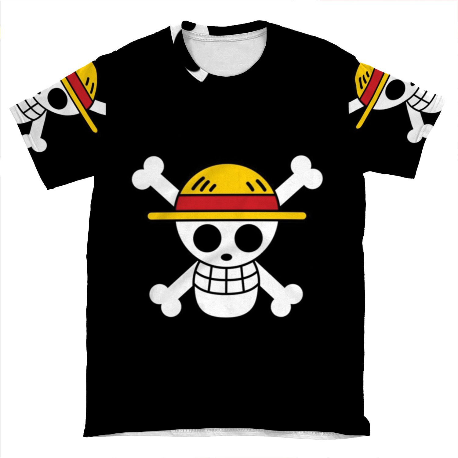 One Piece-Straw-Hat Logo AOP T-shirt Tee